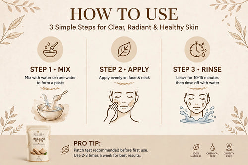MYSTERRA 100% Natural & Pure Multani Mitti Face Pack Powder – Pack of 4 × 75g (300g)